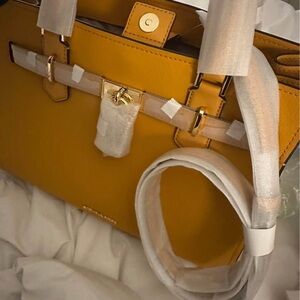 Structured Women's Tote Bag in Mustard Yellow